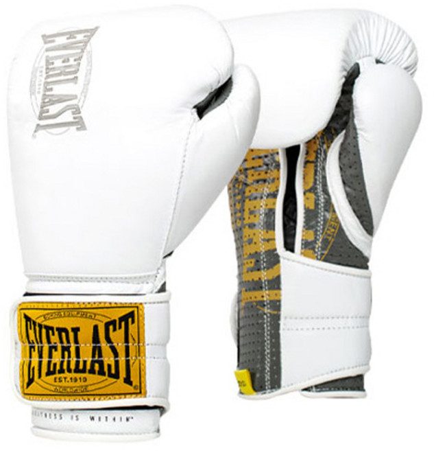 에버라스트 1910 클래식 스파링 훅앤룹 스파링 글러브 양쪽세트, 화이트, 1세트