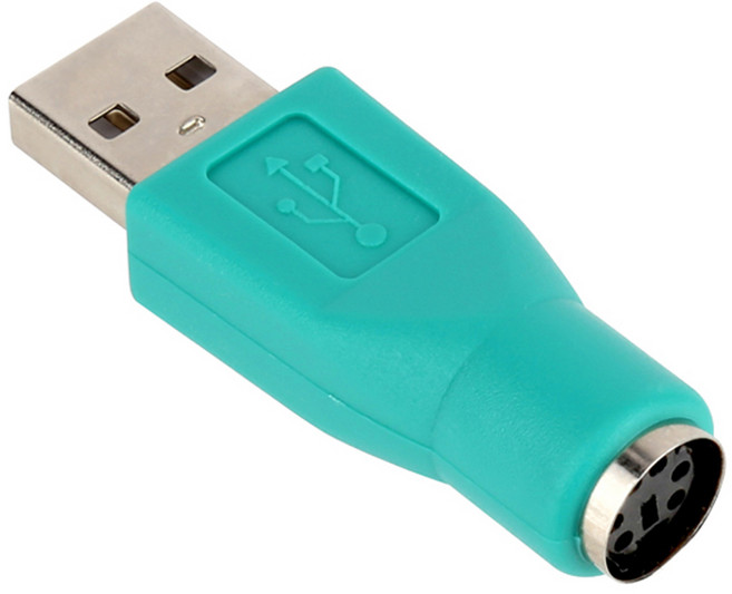 넥스트유 PS2 to USB 키보드 변환 젠더 블루 50mm, NEXT-1648PS2, 7개