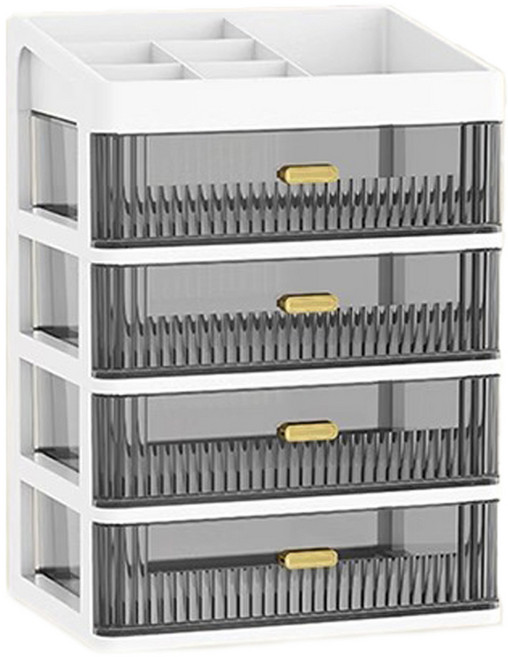 코히모 사무용 데스크 서류 정리함 수납 케이스 4W213, 4단