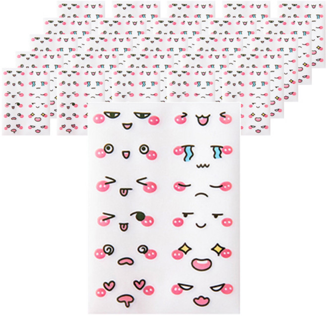 마켓감성 이모티콘스티커, 2호, 60개