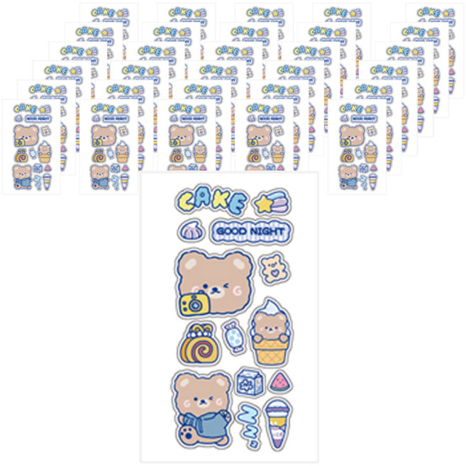 마켓감성 다이어리 꾸미기 스티커, 사진곰, 50개