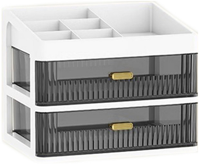 코히모 사무용 데스크 서류 정리함 수납 케이스 4W213, 2단