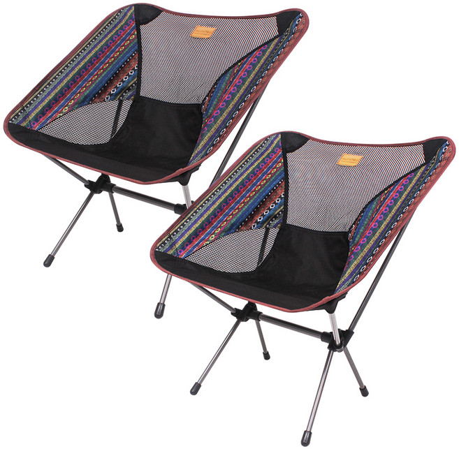 벅703 감성 캠핑 경량 캠핑체어, 혼합색상, 2개