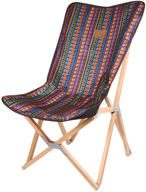 벅703 감성 캠핑 우드 릴렉스 캠핑체어, 혼합색상, 1개