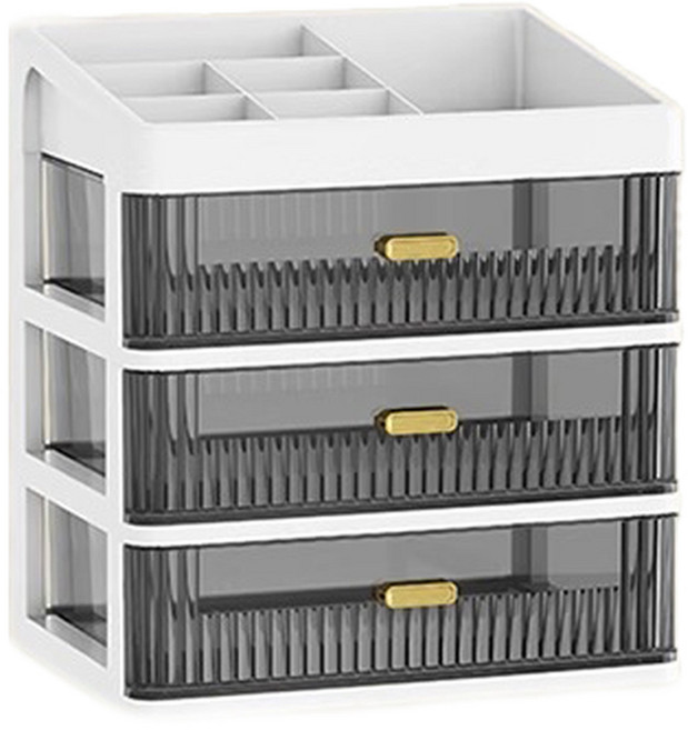 코히모 사무용 데스크 서류 정리함 수납 케이스 4W213, 3단