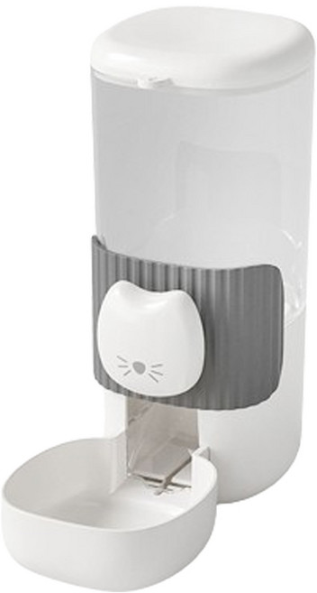 파스텔펫 키티포인트 걸이형 반자동 급수식기, 급식기 그레이, 1개