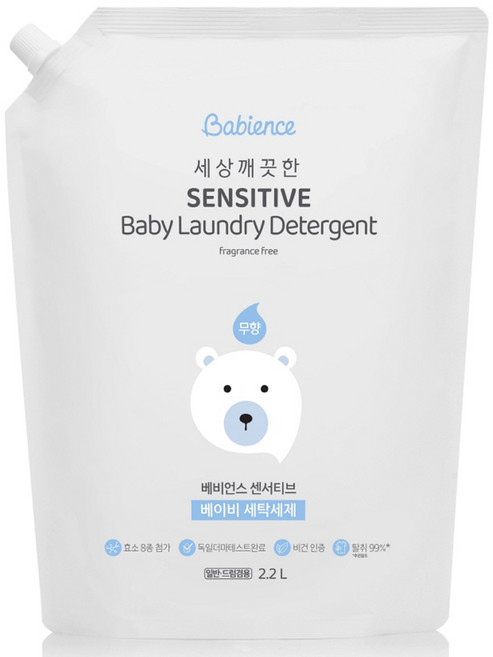 [비건라이프] 베비언스 센서티브 베이비 세탁세제 리필, 2.2L, 1개