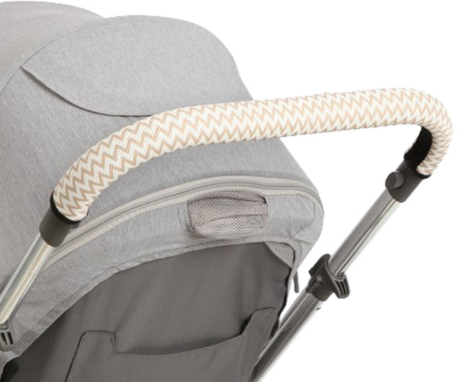 마니또 클린그립 유모차 핸들커버 리안 솔로 전용, 지그재그베이지, 1개