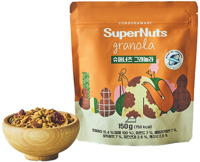 슈퍼너츠 그래놀라 시리얼, 150g, 1개