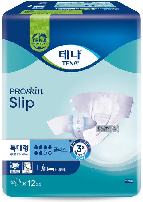 테나 플러스 남녀공용 성인기저귀, 특대형, 12매입, 1개