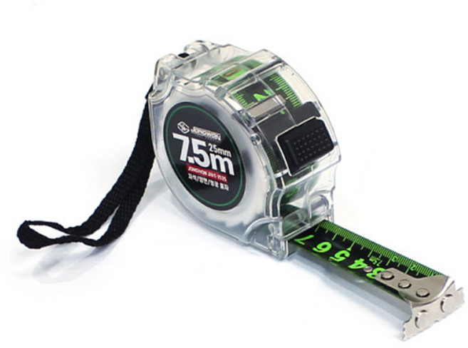 종원 자석 양면 형광줄자 JWT-7525, 1개