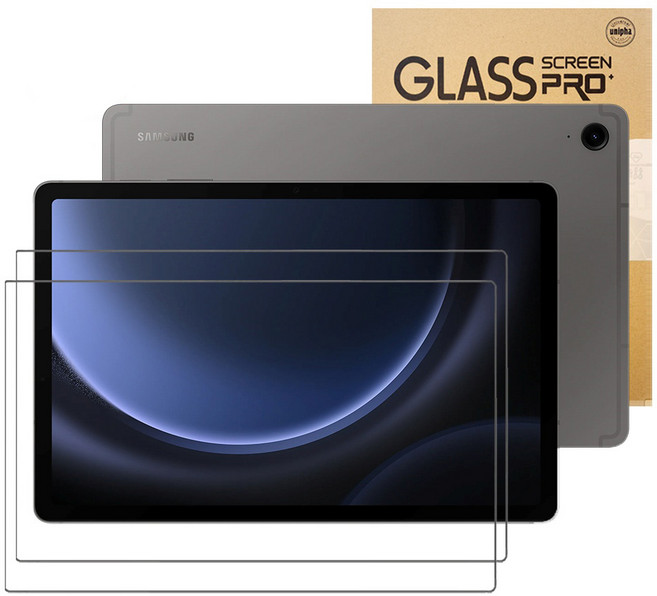 아네스 태블릿PC 9H 고경도 풀커버 강화유리 액정보호필름 2p 세트, 투명, 1세트