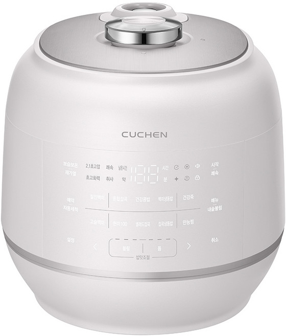 CUCHEN 酷晨 2.1氣壓 121+ 全不鏽鋼 IH 電子壓力鍋 10人份, CRT-RPS1091BW, 櫻花白