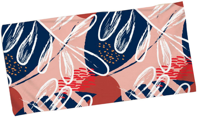 알로데 자연 리프 플라워 비치타월 80 x 160 cm, 04 수채화리프, 1개