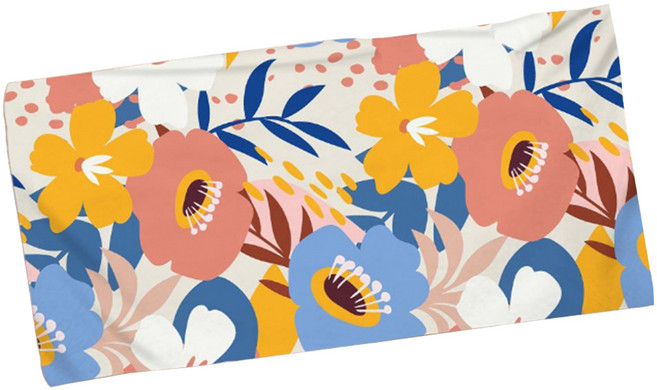 알로데 자연 리프 플라워 비치타월 70 x 150 cm, 13 핑크수채화, 1개