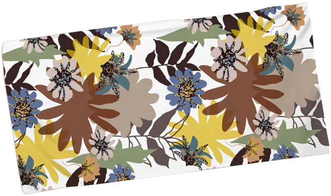 알로데 자연 리프 플라워 비치타월 90 x 180 cm, 10 네이처정글, 1개