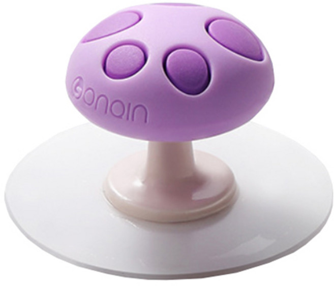 피키픽스 변기뚜껑 커버 실리콘 손잡이 버섯, 1개, 퍼플