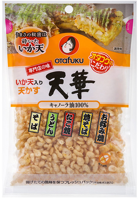 오타후쿠 이카텐 텐까스 오징어맛 우동 후레이크, 1개, 50g