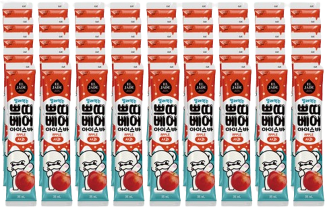 엘제이드 얼려먹는 쁘띠베어 아이스바 사과, 35ml, 45개