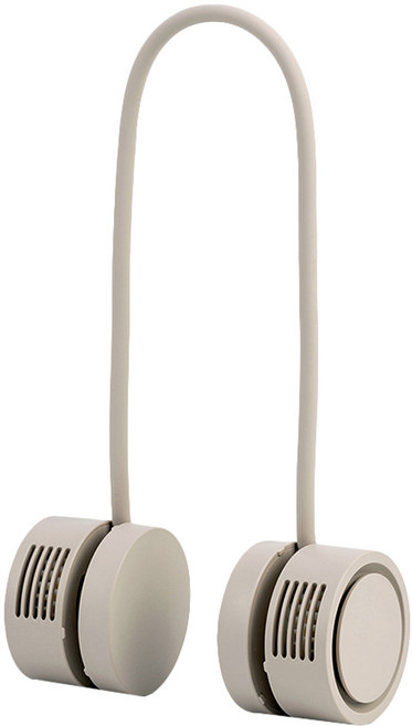 단순생활 휴대용 넥밴드 선풍기 롤링, 07110, 연베이지