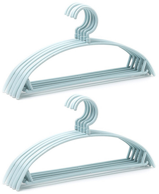 재니홈 어깨뿔 방지 논슬립 회전형 옷걸이, 블루, 10개