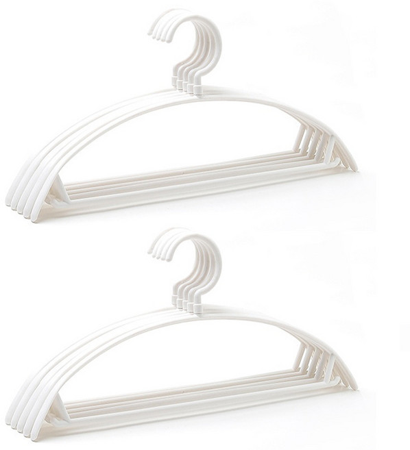 재니홈 어깨뿔 방지 논슬립 회전형 옷걸이, 화이트, 10개