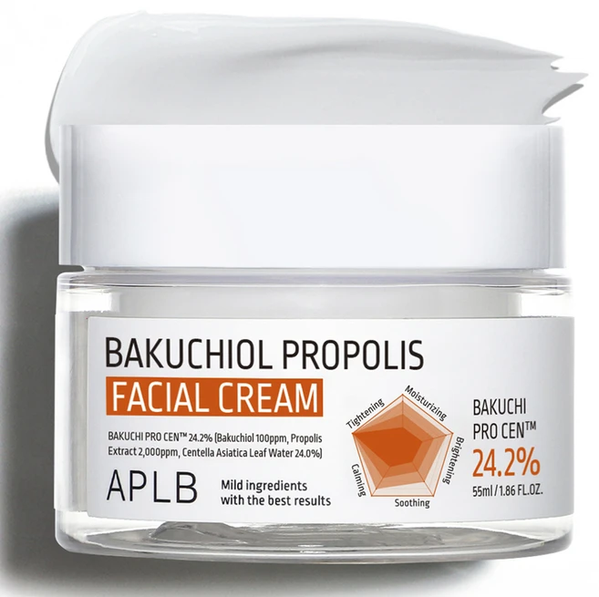 APLB 바쿠치올 프로폴리스 페이셜 크림, 55ml, 1개 - 쿠팡