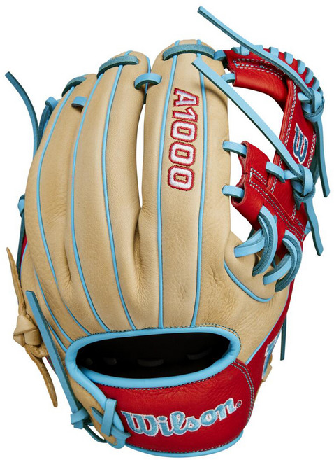 윌슨 내야수 글러브 우투용 WBW101444115 2024 A1000 1786, BLONDE + RED + BLUE, 1개