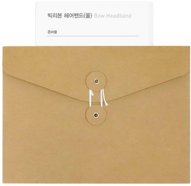 임신 출산 기념 선물 및 답례품 니팅가이드, 빅리본 울 헤어밴드, 1개