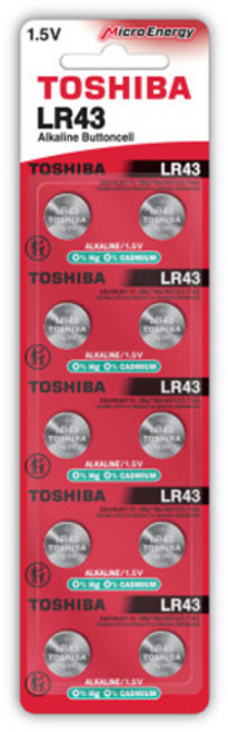 도시바 알카라인 건전지 LR43, 1개, 10개입