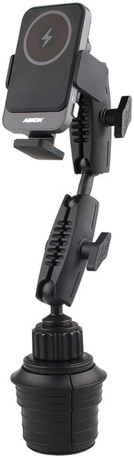 ARKON 차량용 컵홀더 맥세이프 무선충전 핸드폰 거치대, 블랙, MWCRM2X323