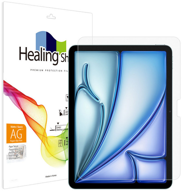 Healing Shield 類紙膜平板螢幕保護貼, 紙質質感 透明色, 1個