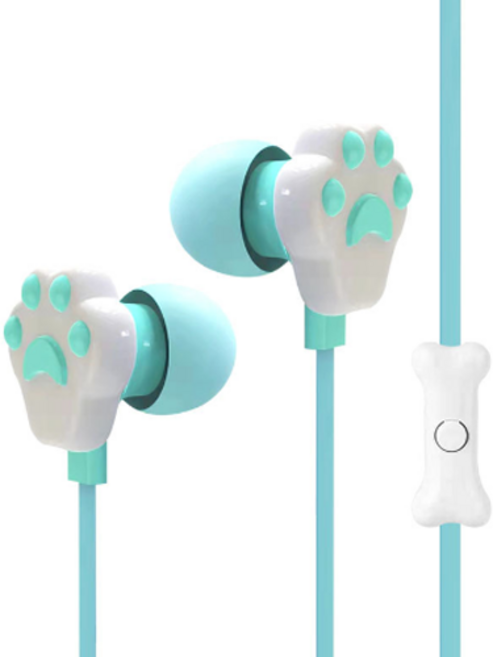 오션리브 고양이발 테블릿 컴퓨터 이어폰 블루