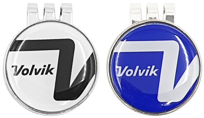 볼빅 골프 볼마커 2종 세트 DYNAMIC, 화이트_블루, 2개