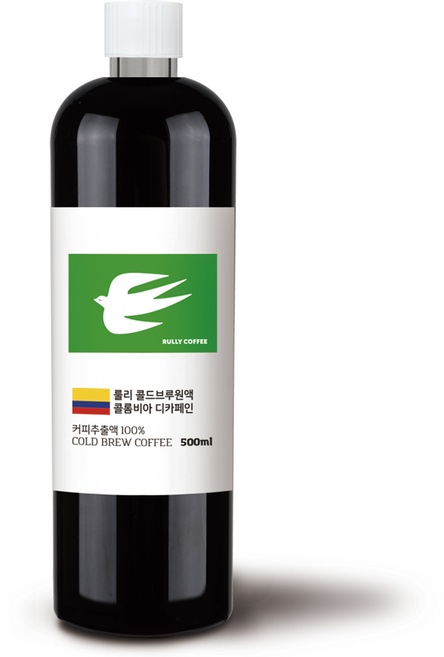 룰리커피 더치커피 콜드브루 커피 원액 디카페인 콜롬비아, 500ml, 1개, 1개입