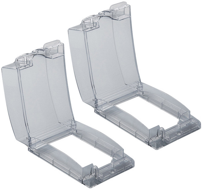 바나나빌딩 콘센트 안전 방수 케이스 클리어 화이트, 2개