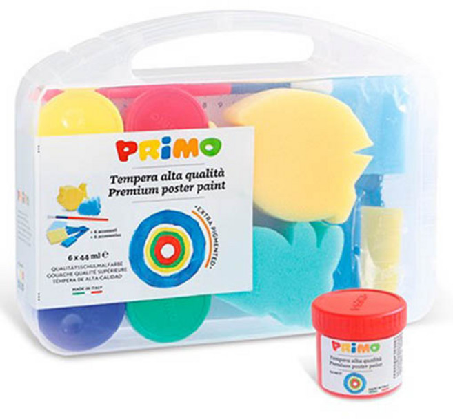 PRiMO 템페라 물감 + 도구 세트, 44ml, 6색