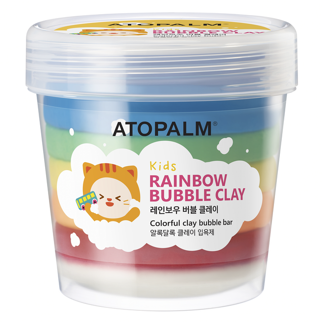 아토팜 레인보우 버블 클레이 바디클렌저, 1개, 혼합색상