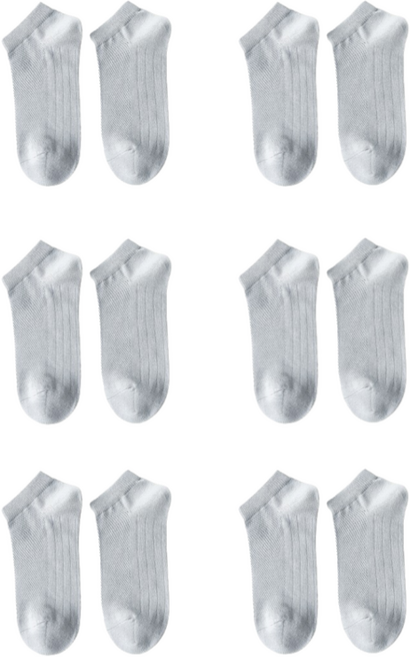 로이윙 남성용 로우탑 단목 통기성 양말 6켤레