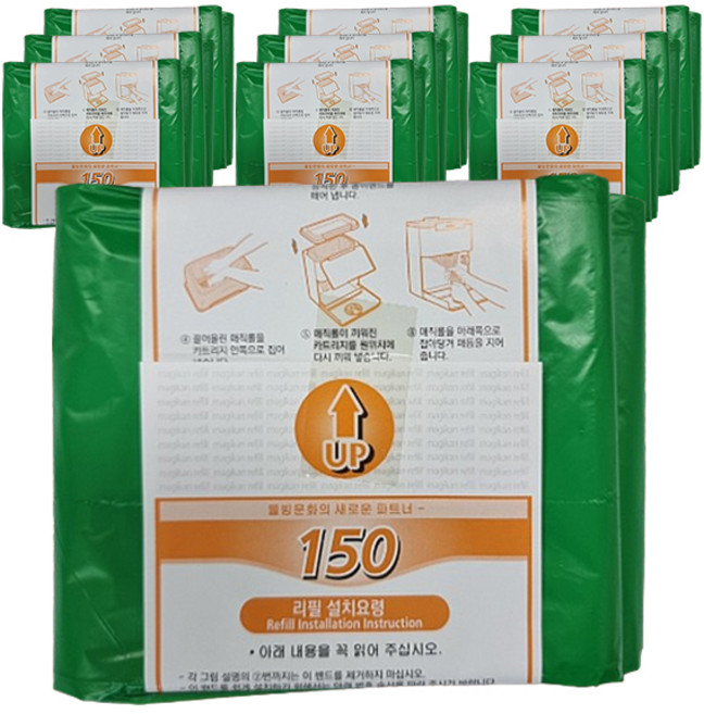 매직캔 매직롤 애니웨어 수박색 150R10D, 150ml, 10개