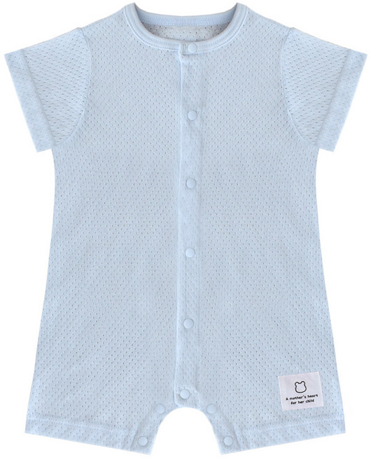 베이비앤아이 유아용 통기성 반팔 메쉬 바디슈트