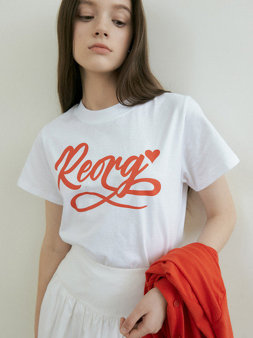 리올그 여성용 프라 로고 리본 티셔츠