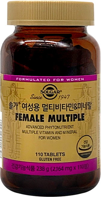 솔가 여성용 멀티비타민 미네랄 238g, 110정, 1개