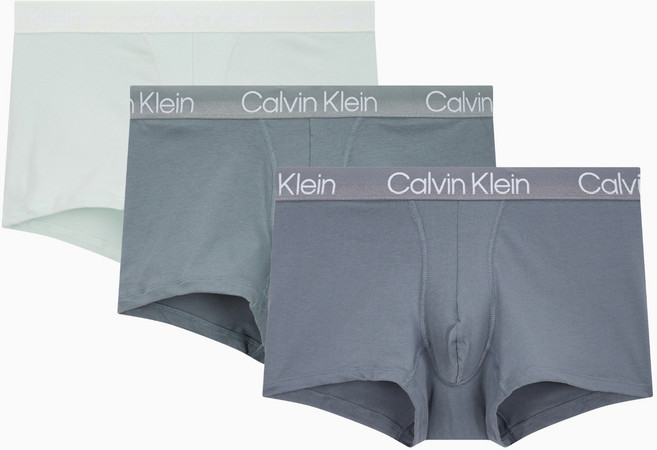 캘빈클라인언더웨어 남성용 스트럭쳐 코튼 트렁크 팬티 3종 세트 NB2970O