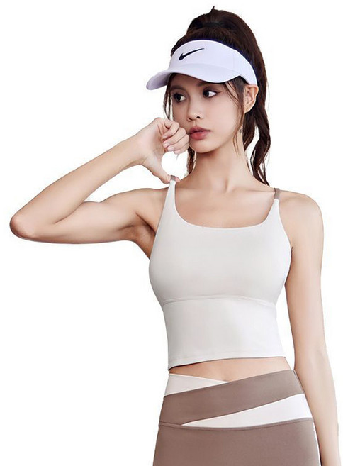 Marketpia 女款皮拉提斯交叉線條上衣