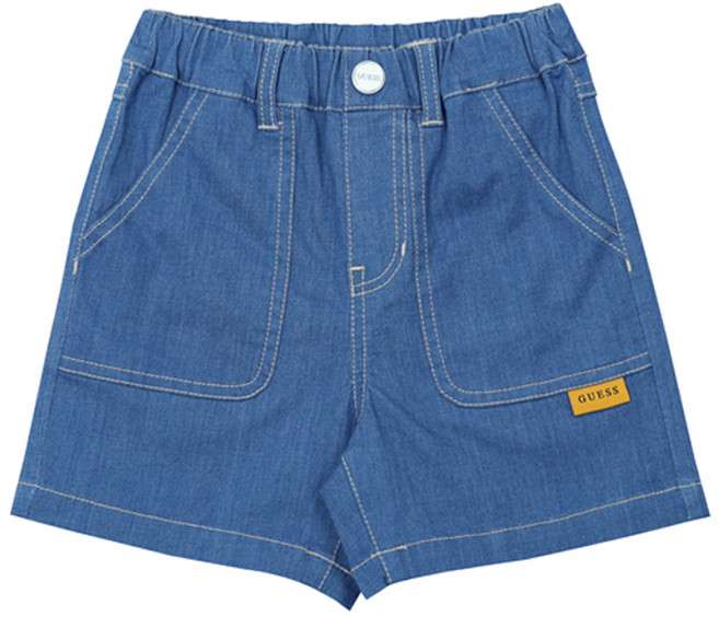 게스키즈 남아용 스티치 4.5부 해지 데님 팬츠