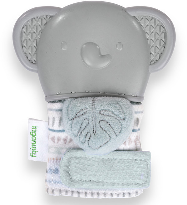 인제뉴어티 유아용 실리콘 글러브 치발기 손싸개 장난감, 혼합색상, 1개