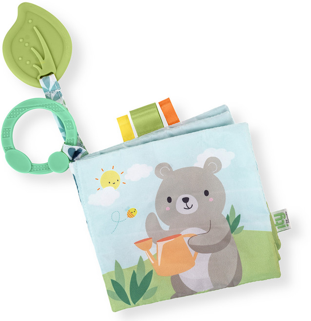 인제뉴어티 부스럭 나뭇잎 치발기북 유모차완구, 혼합색상, 1개