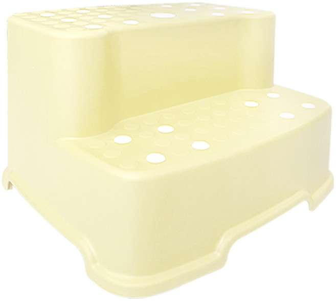 버드시아 논슬립 와이드 2단 디딤대, 파스텔노랑, 1개