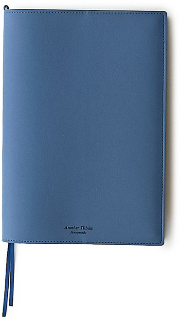 퍼니메이드 가름끈 가죽 카드수납 북커버 M, 소프트 블루, 1개